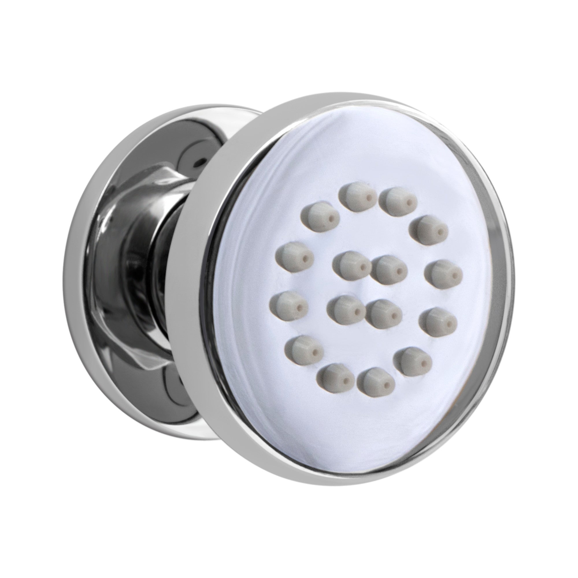 Round shower body jet - chrome